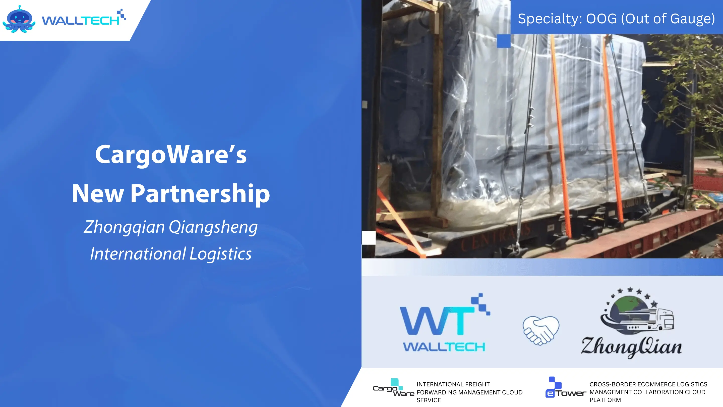 New Partnership: WallTech &  Zhongqian Qiangsheng International Logistics|Visualized SOP Dashboard for International OOG (Out of Gauge) Forwarding