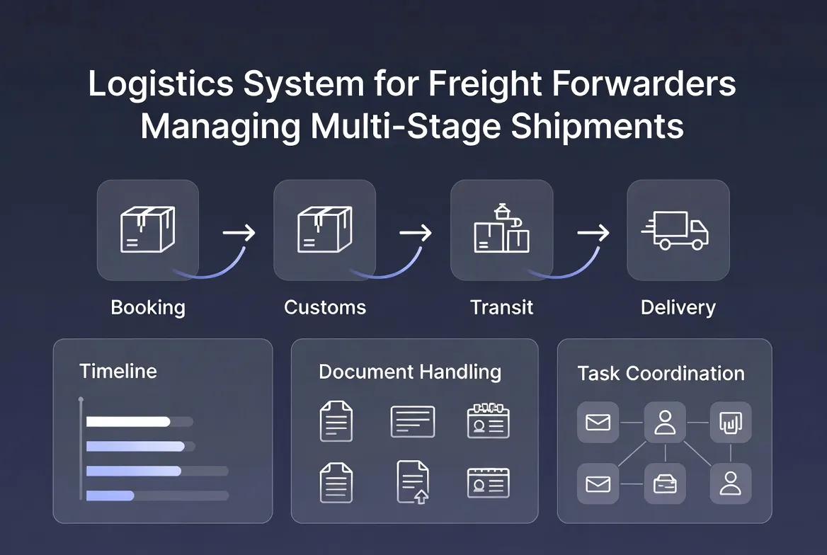 ​Logistics System for Freight Forwarders Managing Multi-Stage Shipments