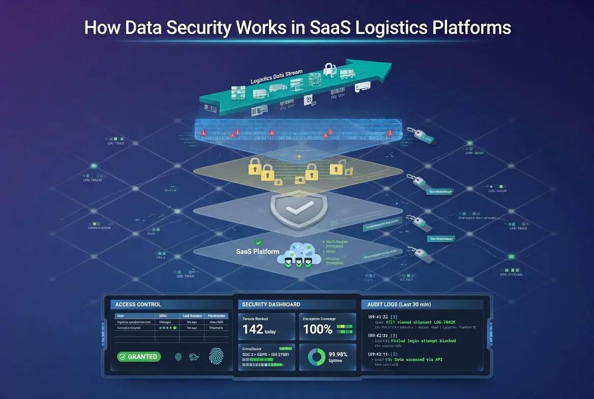 ​How Data Security Works in SaaS Logistics Platforms