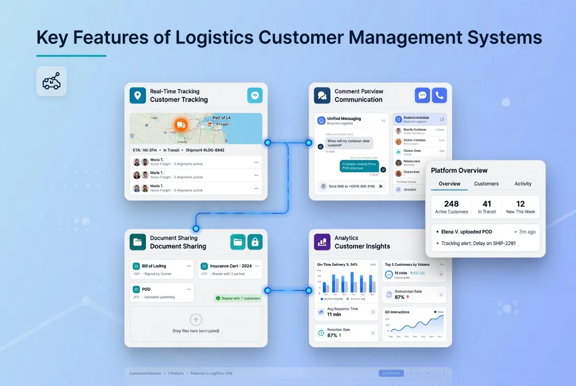 ​Key Features of Logistics Customer Management Systems
