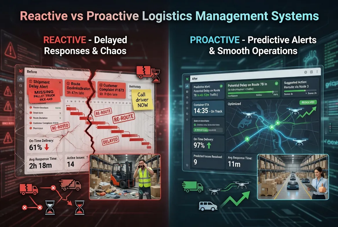 ​Reactive vs Proactive Logistics Management Systems