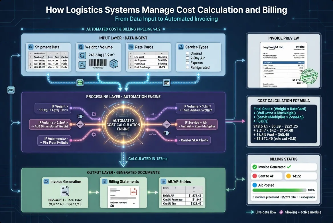 ​How Logistics Systems Manage Cost Calculation and Billing