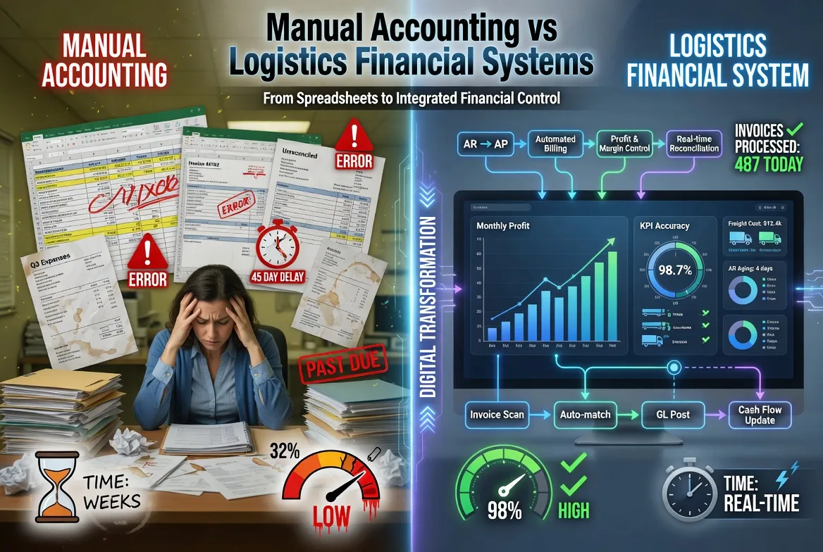 ​Manual Accounting vs Logistics Financial Systems