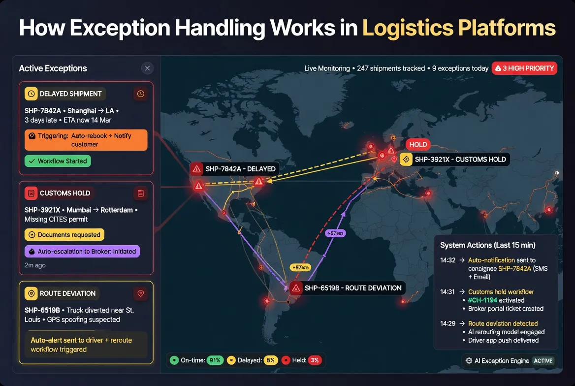 ​How Exception Handling Works in Logistics Platforms