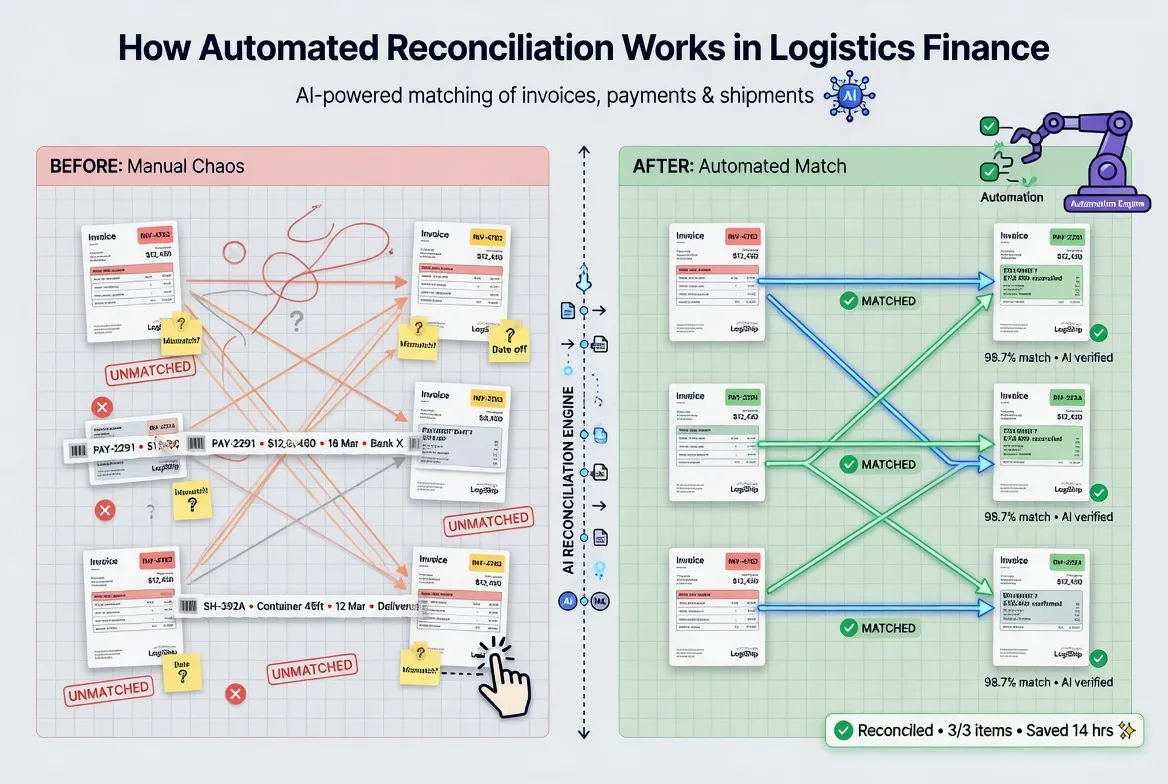 ​How Automated Reconciliation Works in Logistics Finance