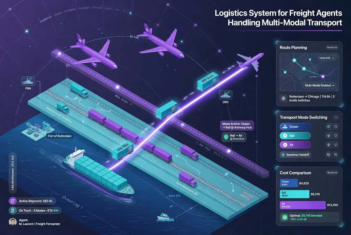 ​Logistics System for Freight Agents Handling Multi-Modal Transport