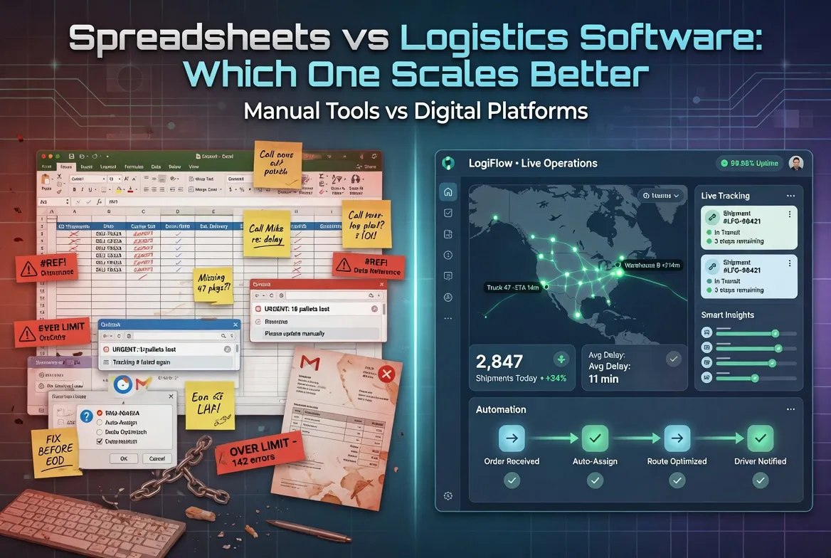 ​Spreadsheets vs Logistics Software: Which One Scales Better