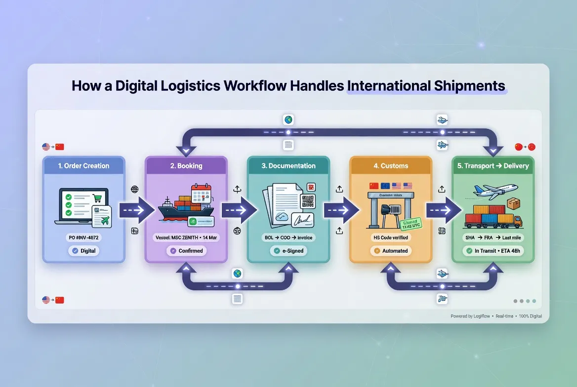 ​How a Digital Logistics Workflow Handles International Shipments