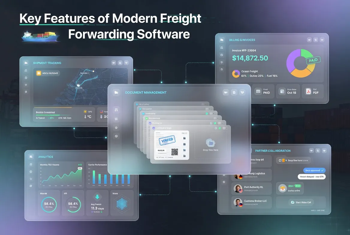 ​Key Features of Modern Freight Forwarding Software