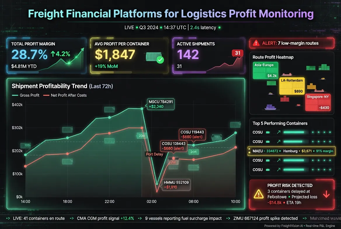 ​Freight Financial Platforms for Logistics Profit Monitoring