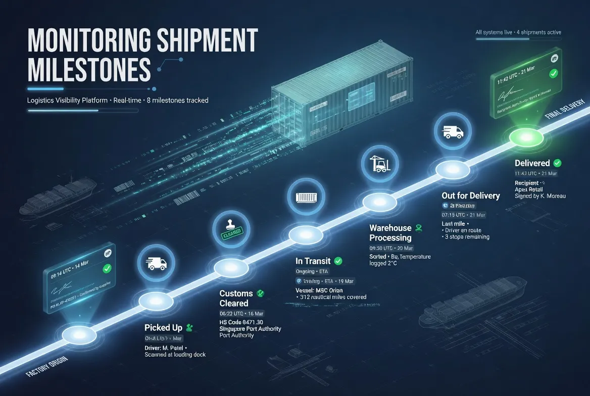 ​Logistics Visibility Platforms for Monitoring Shipment Milestones