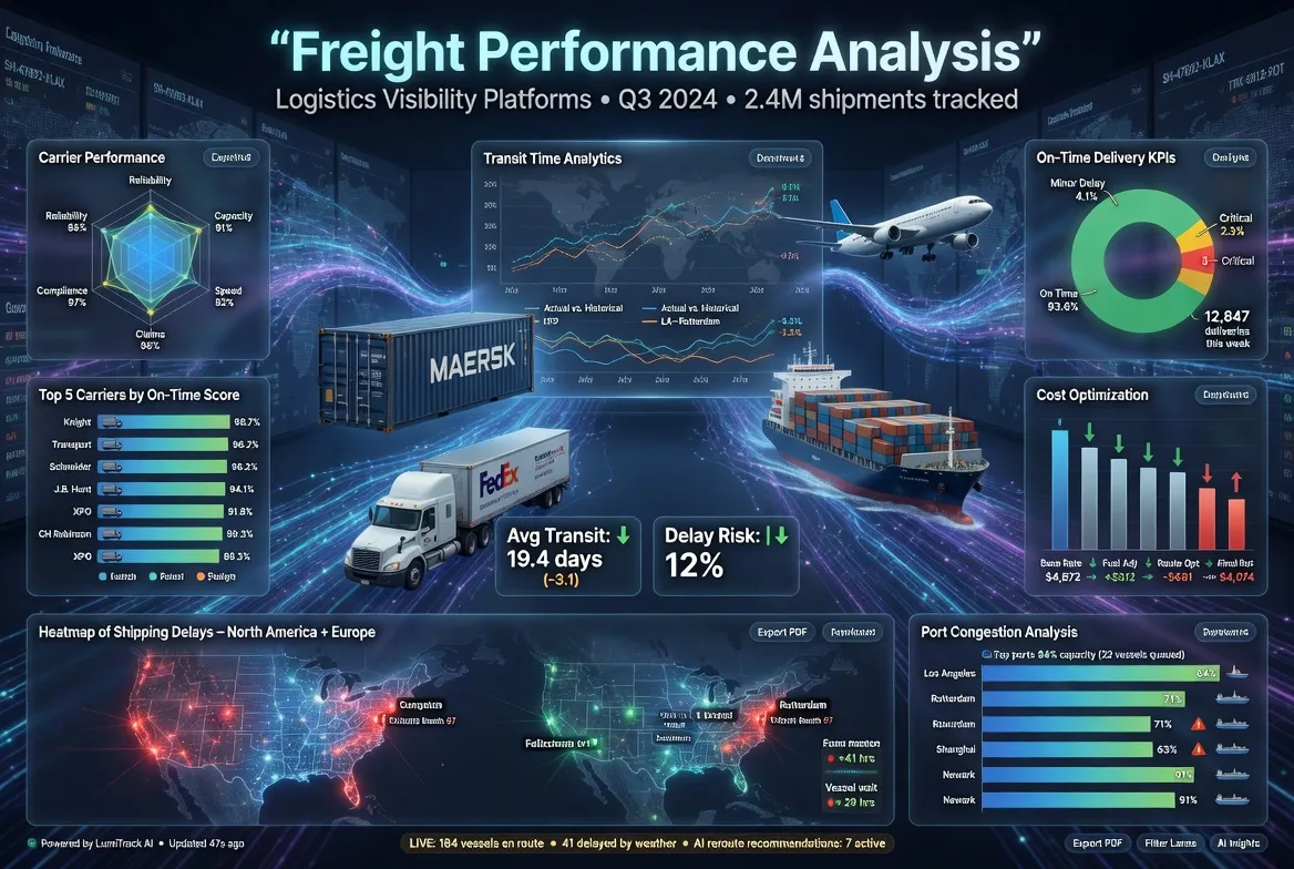 ​Logistics Visibility Platforms for Freight Performance Analysis
