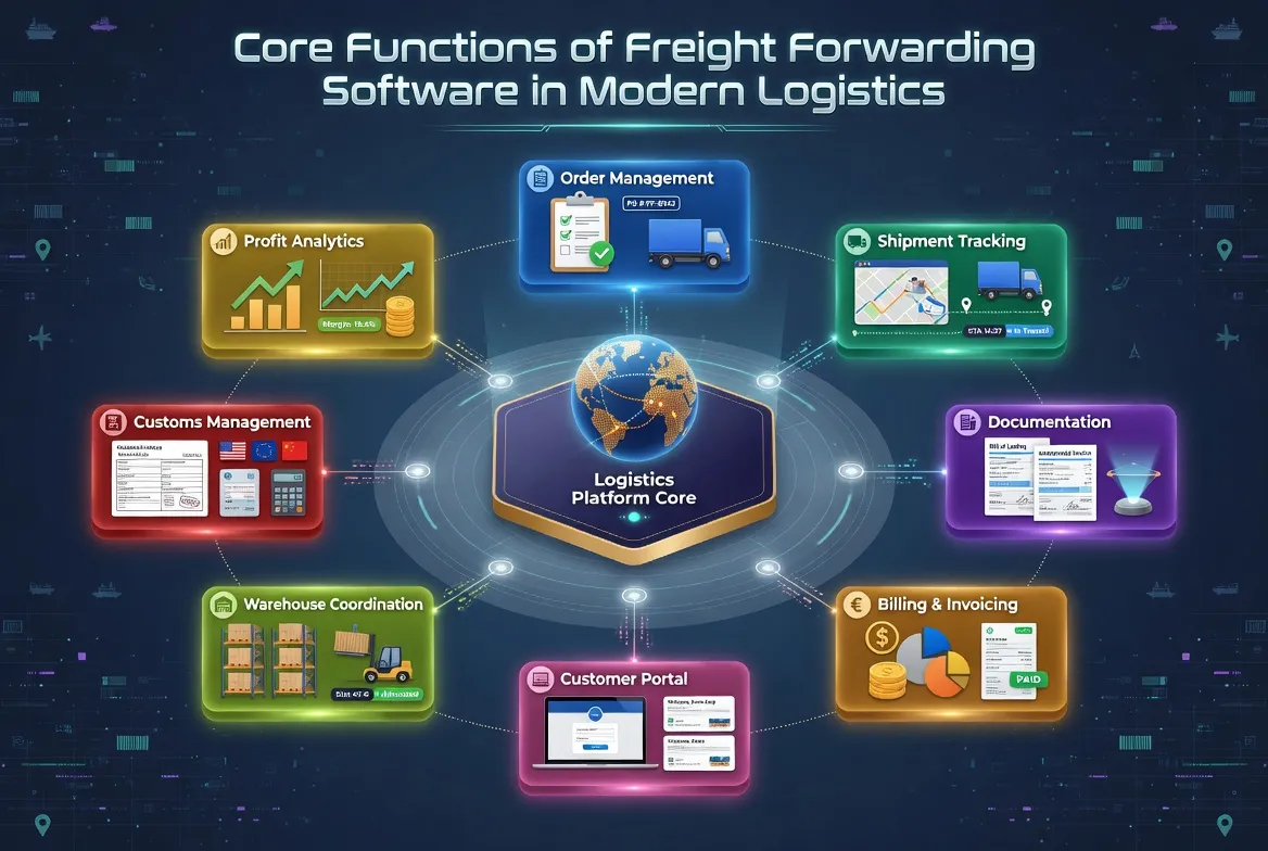 ​Core Functions of Freight Forwarding Software in Modern Logistics