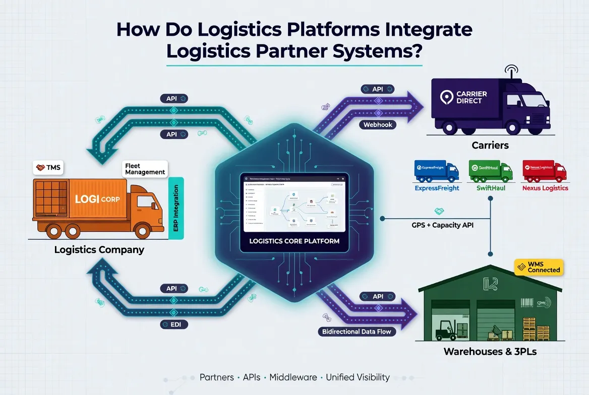 ​How Do Logistics Platforms Integrate Logistics Partner Systems?