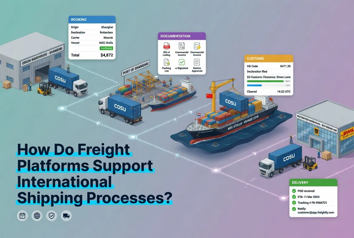 ​How Do Freight Platforms Support International Shipping Processes?